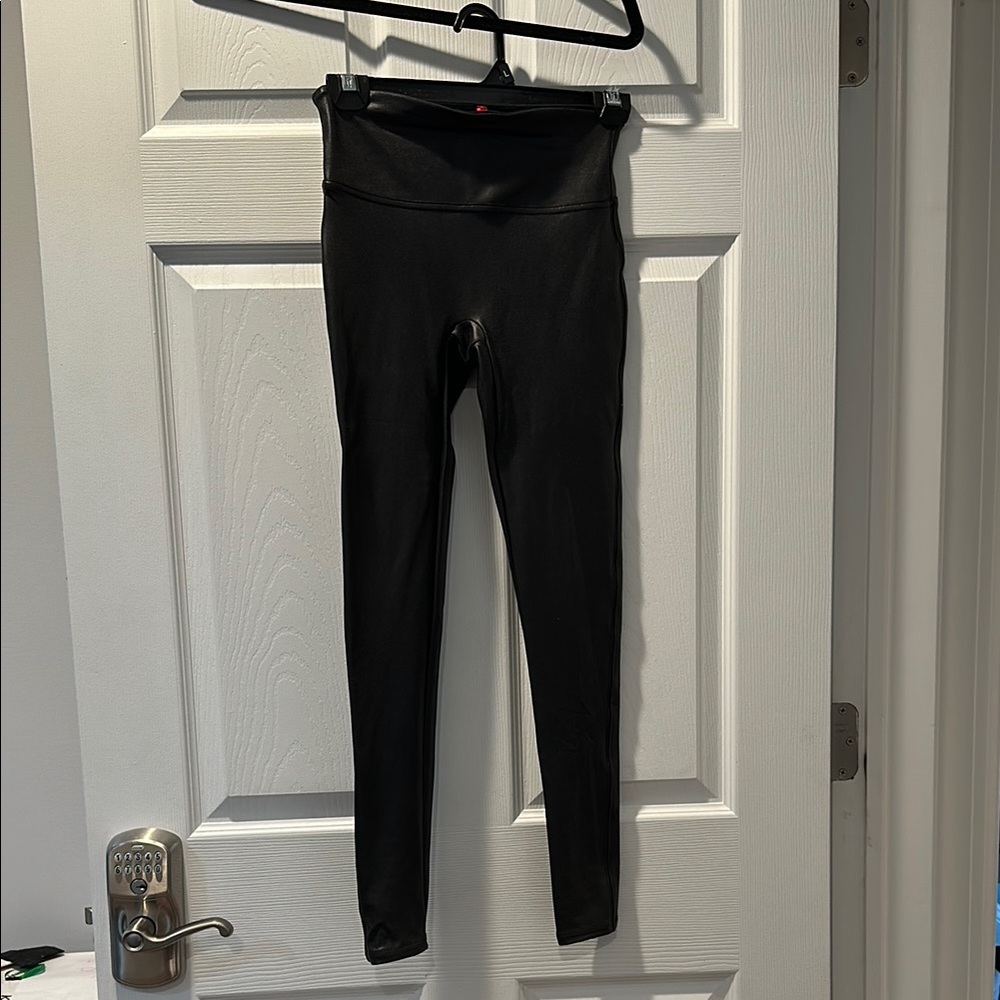 Spanx Black High-Waisted faux leather Leggings